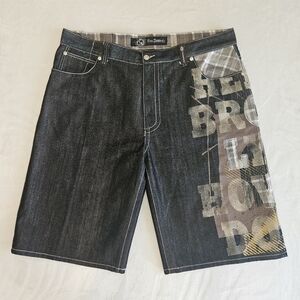 Five Elementz Y2K Baggy Jean Shorts Hip Hop JNCO Style Vintage 90s Retro size 44
